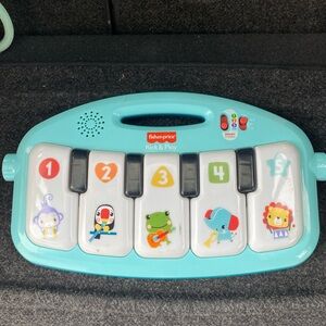 Fisher-Price Musical Light up Piano Learning Toy Kids Infants Aqua